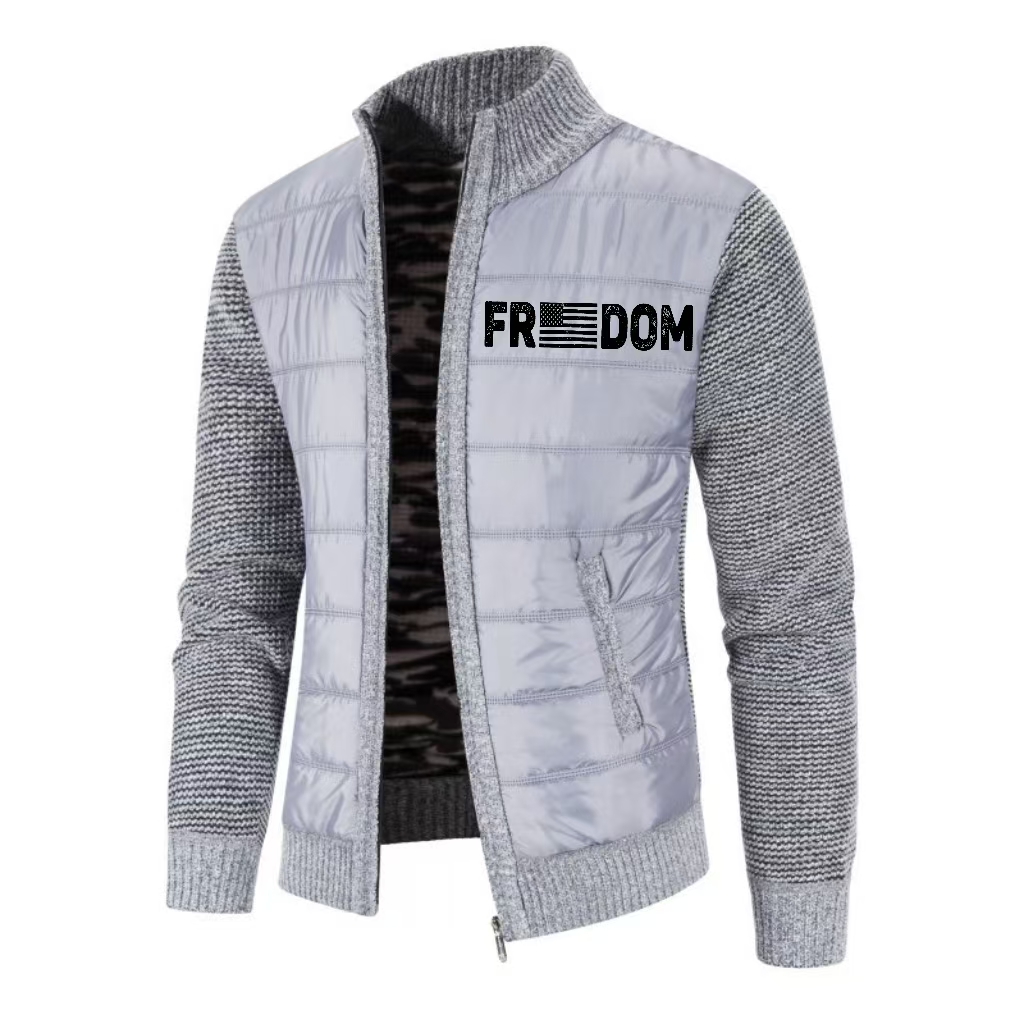 Men's Freedom Knit-Sleeve Hybrid Puffer Jacket-America250