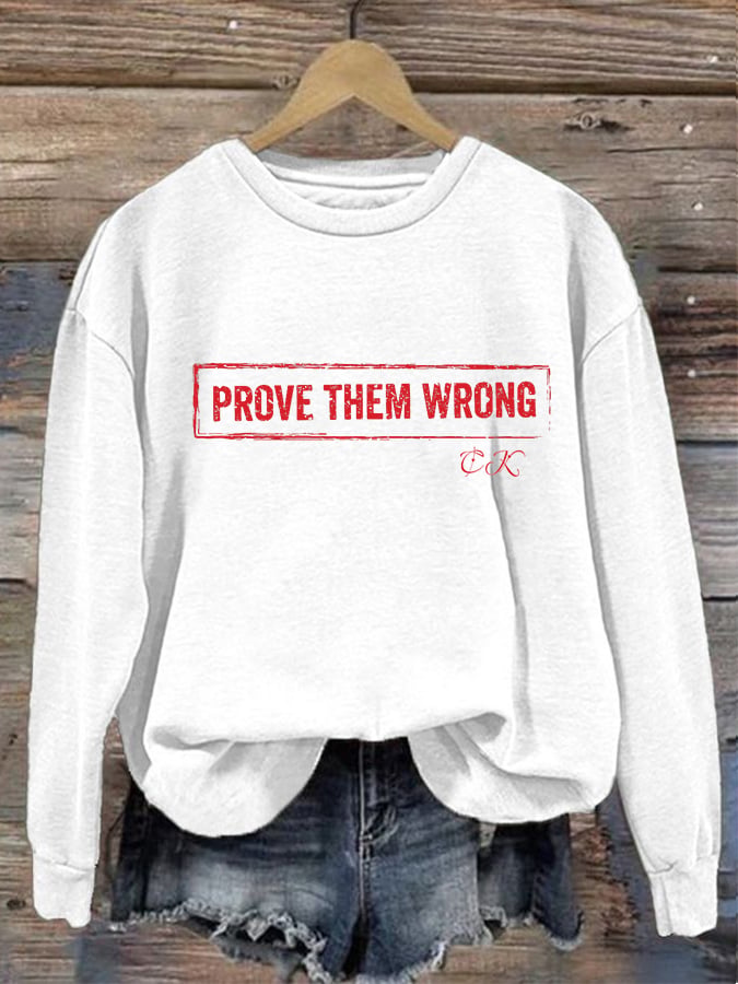 Women'S Casual Letter Print Long-Sleeved Sweatshirt-America250