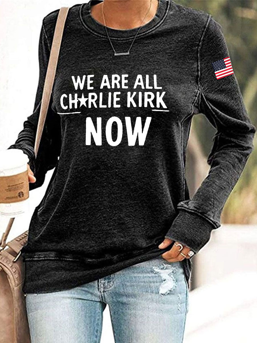 Women's A True Patriot Printed Casual Sweatshirt-America250