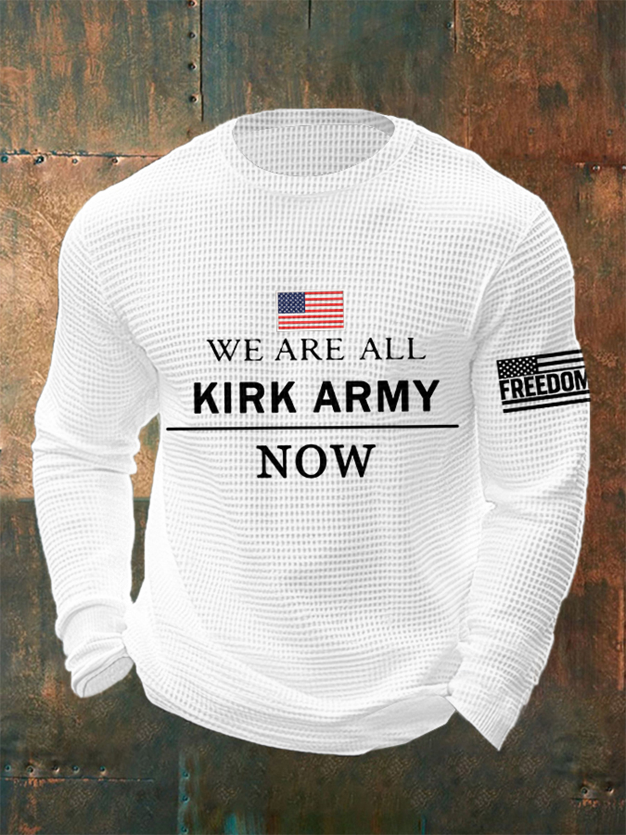 Men's We Are All C.K Army Now! R.I.P C.K Waffle Top-America250