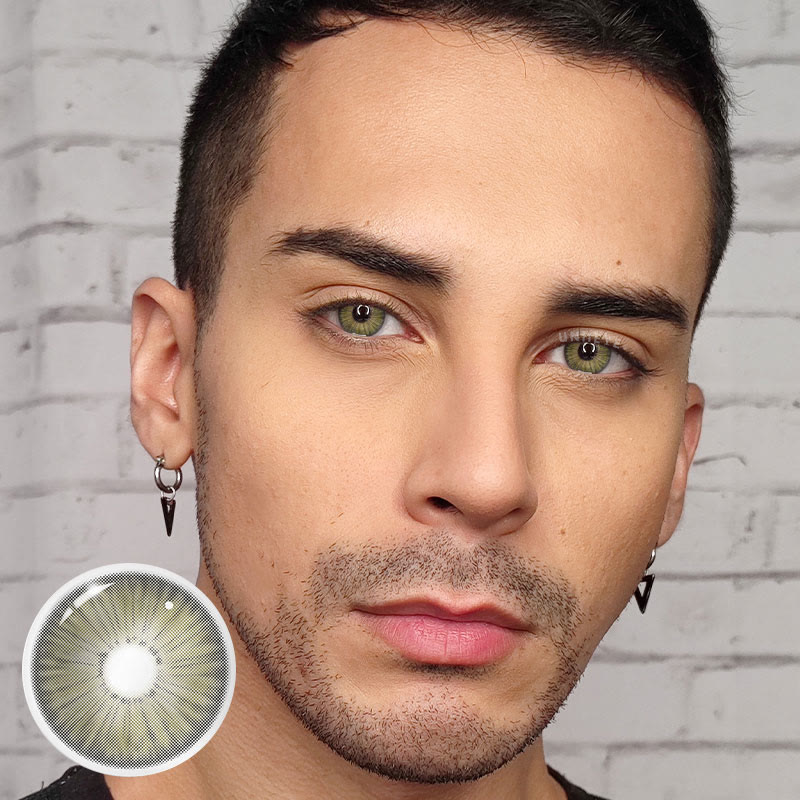Uniieye New York II Appeal Grey Brown Prescription Men Colored Contact Lenses