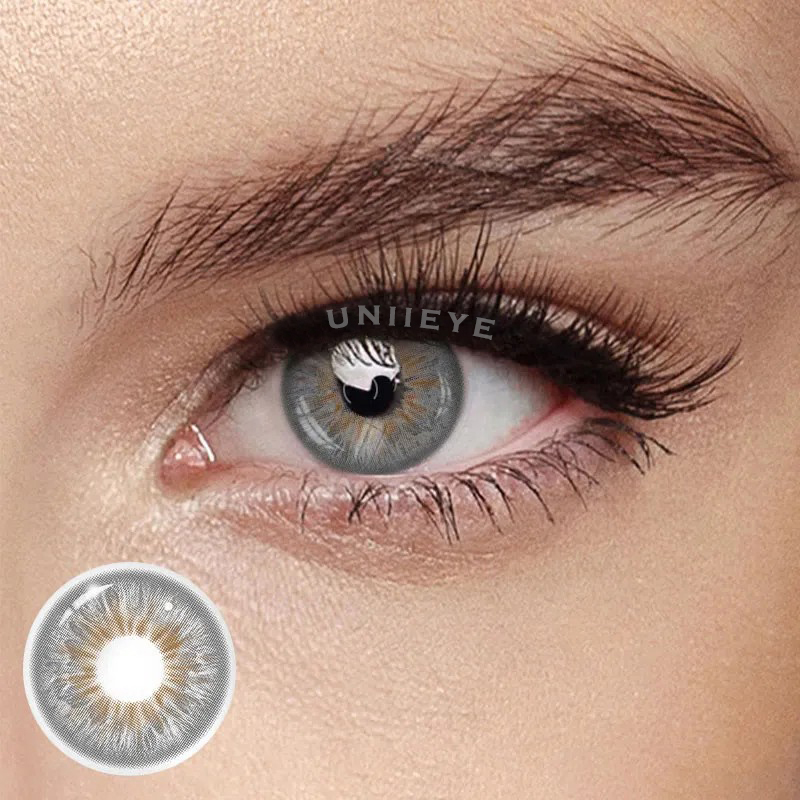 Uniieye Crush Grey Prescription Colored Contact Lenses