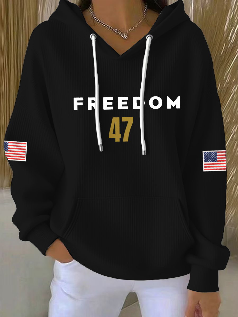 Women's Freedom 47 Flag Hoodie-America250