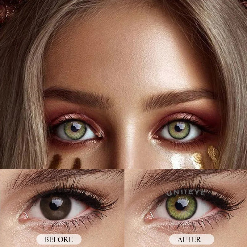 Uniieye Nowhere S37 Green Prescription Colored Contact Lenses