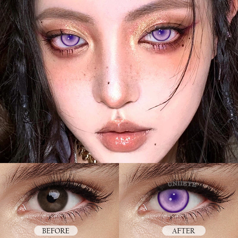 Uniieye Kochou Shinobu Violet Prescription Cosplay Colored Contact Lenses-UNIIEYE