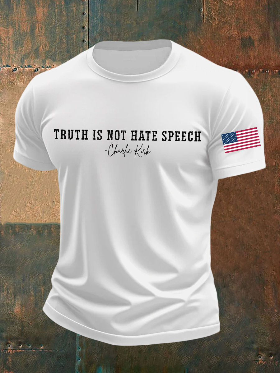 Men's Truth Is Not Hate Speech Printed T-shirt-America250