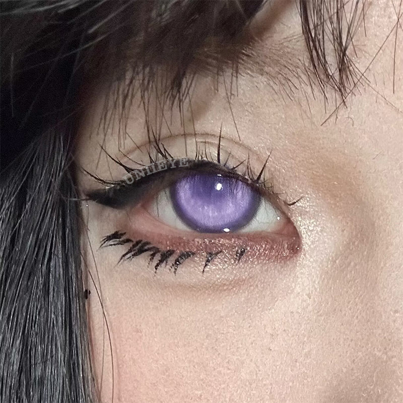 Uniieye Cyber Mesh Violet Prescription Cosplay Colored Contact Lenses | 6 Months-UNIIEYE