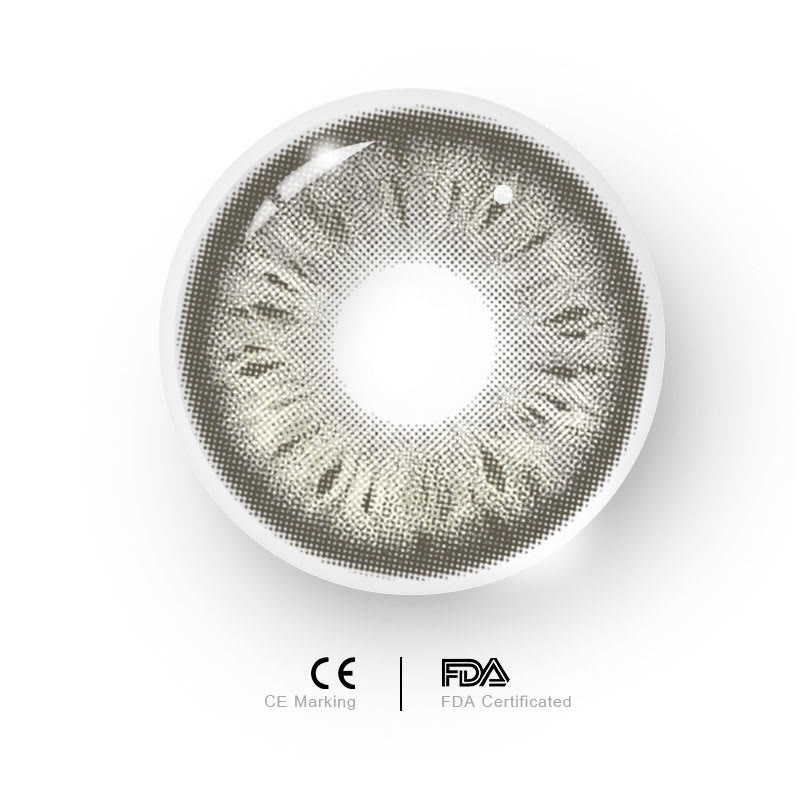 Uniieye Cocoa Grey Prescription Men Colored Contact Lenses