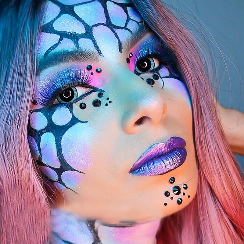 Uniieye Nebulos Blue Cosplay Colored Contact Lenses-UNIIEYE