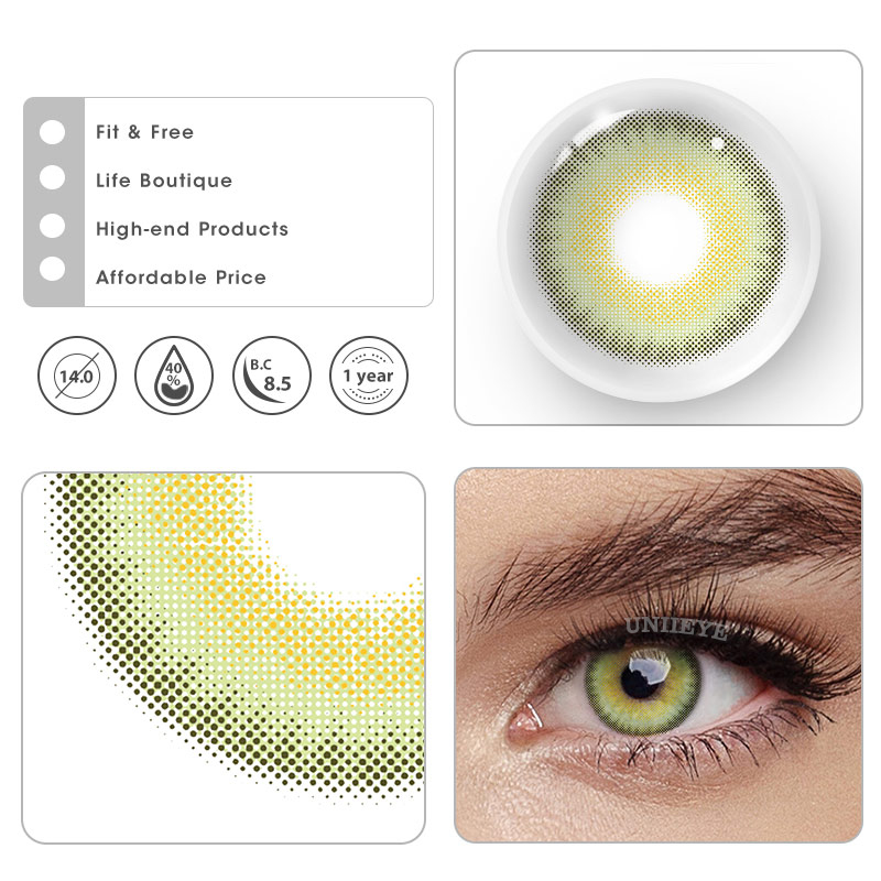 Uniieye Siren Green Prescription Colored Contact Lenses-UNIIEYE