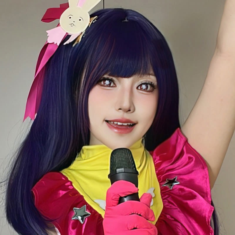 Uniieye Blind Ruby Hoshino Purple Cosplay Colored Contact Lenses-UNIIEYE