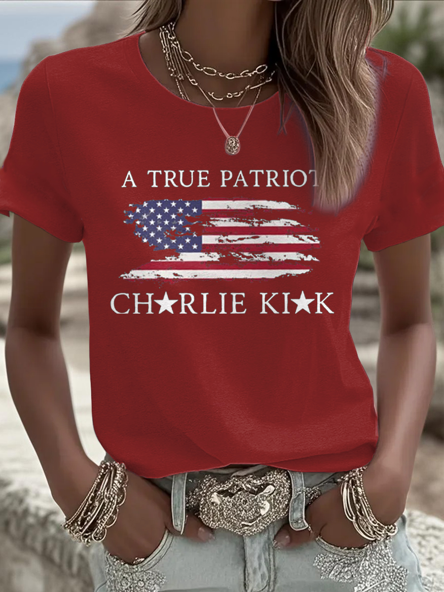 Women's TP Flag Printed T-shirt-America250
