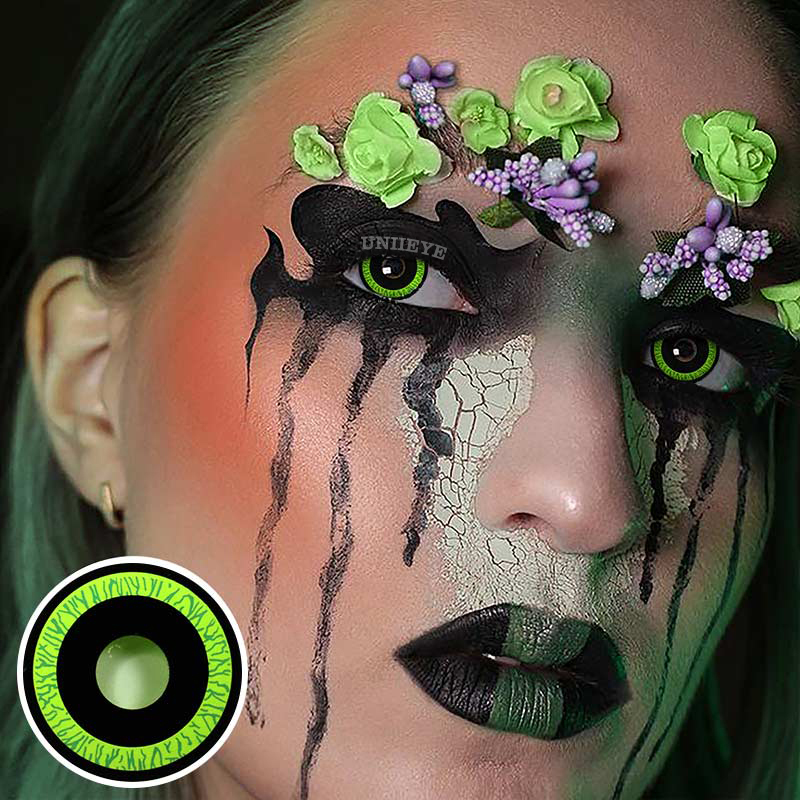 Uniieye Nebulos Green Cosplay Colored Contact Lenses-UNIIEYE