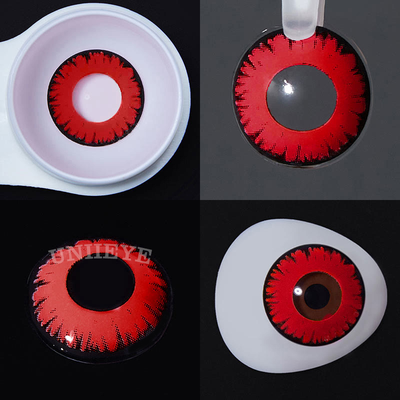 Uniieye Miracle Times Red Prescription Cosplay Colored Contact Lenses-UNIIEYE
