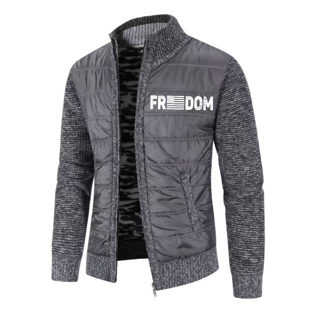 Men's Freedom Knit-Sleeve Hybrid Puffer Jacket-America250