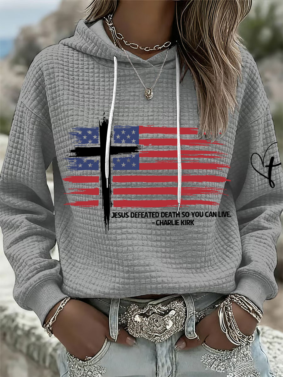 Women's Jesus defeated death so you can live hoodies-America250
