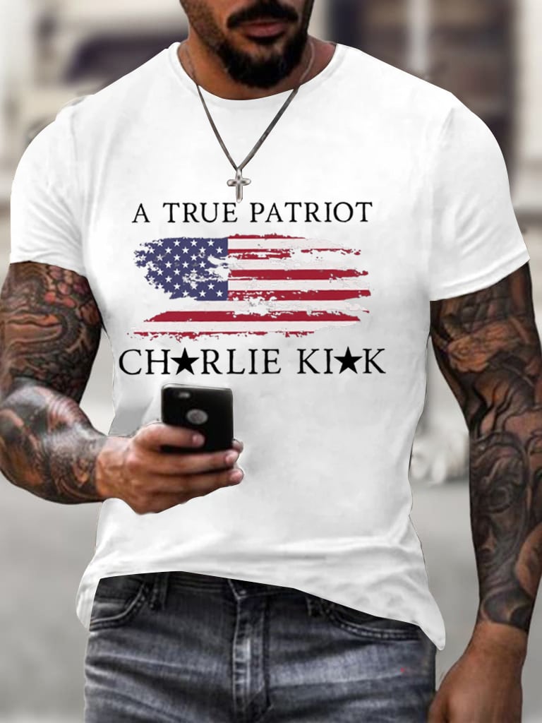 Men's A True Patriot Printed Casual T-shirt-America250