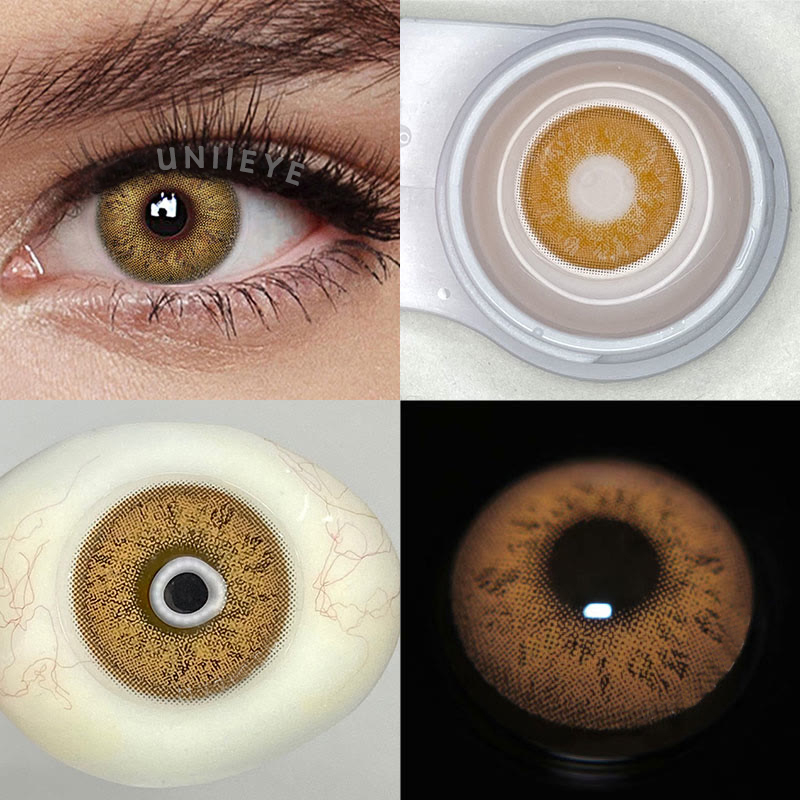 Uniieye Russian Girl Brown Prescription Men Colored Contact Lenses