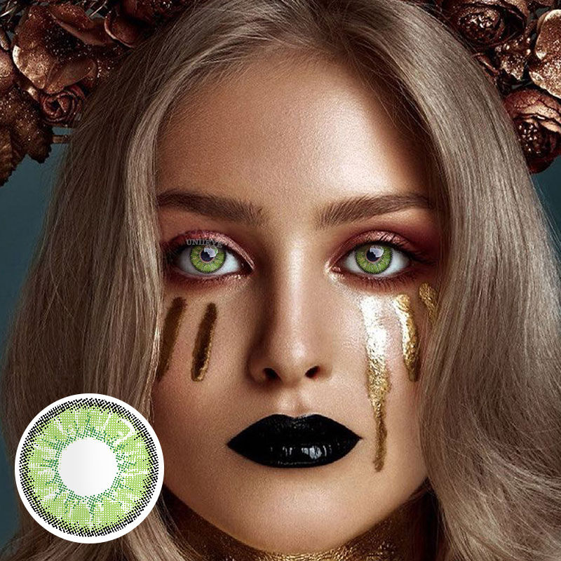 Uniieye Wild Nature Green Prescription Colored Contact Lenses-UNIIEYE