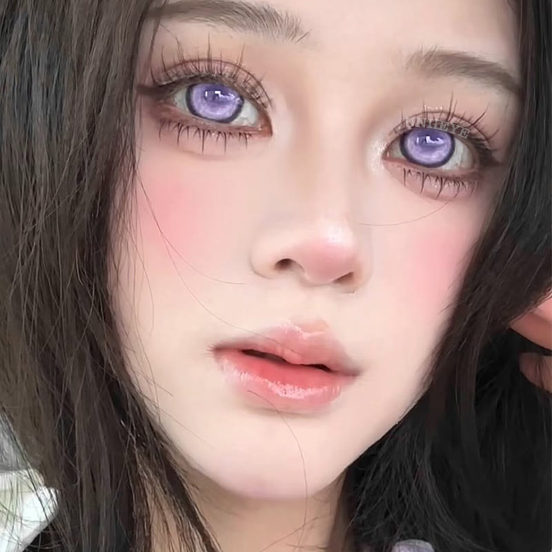 Uniieye Cyber Mesh Violet Prescription Cosplay Colored Contact Lenses | 6 Months-UNIIEYE