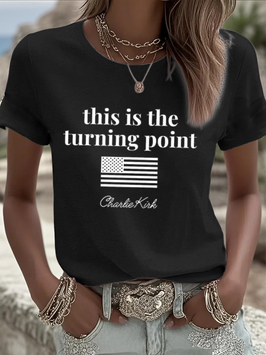 Women's TP Rip Printed T-Shirt-America250