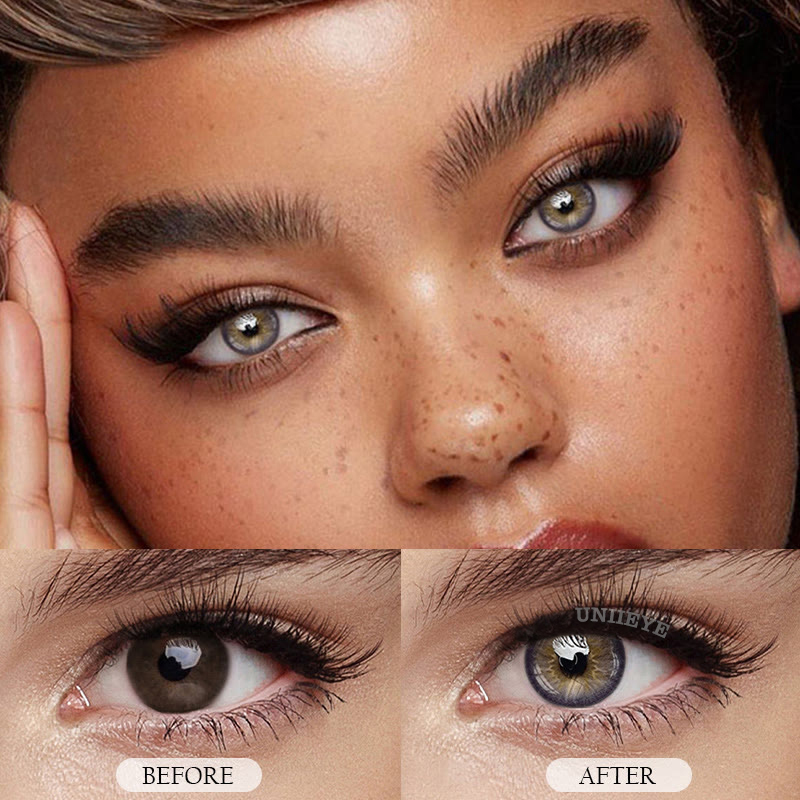 Uniieye Sicilian Brown Prescription Colored Contact Lenses-UNIIEYE