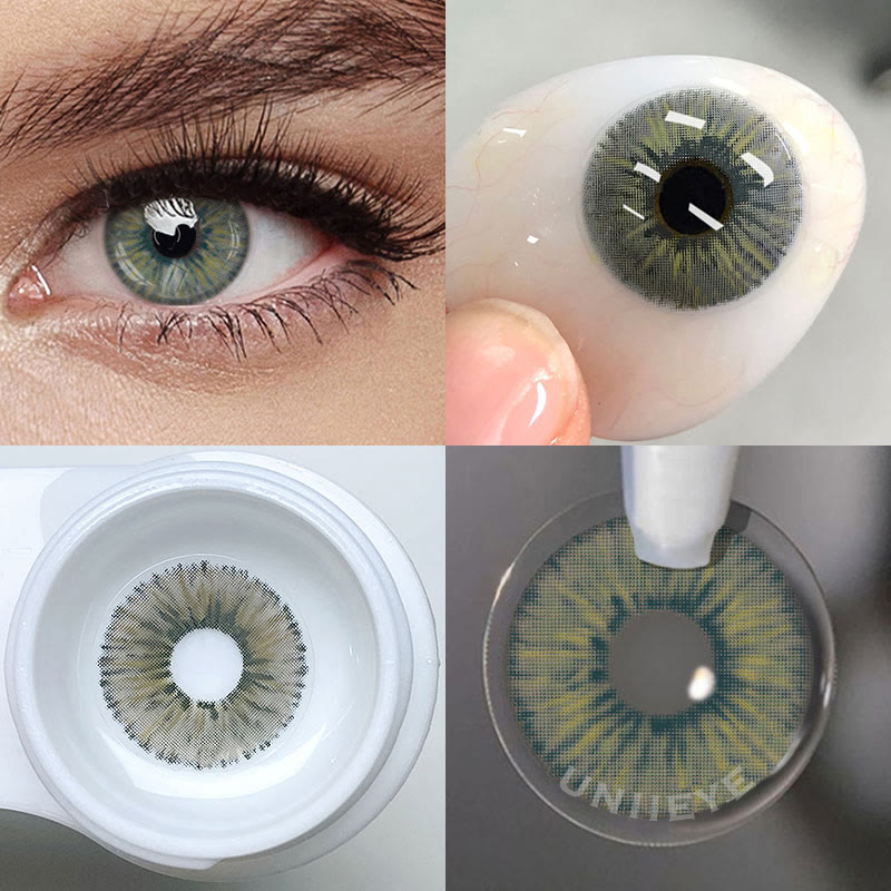 Uniieye Van Gogh Green Prescription Colored Contact Lenses