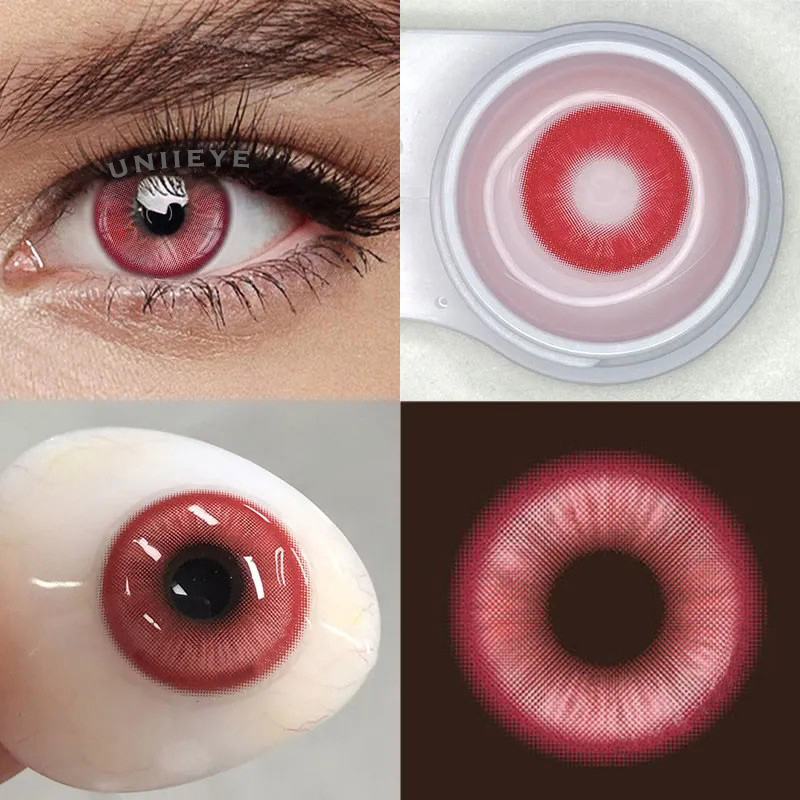 Uniieye Magic Coral Red Prescription Colored Contact Lenses