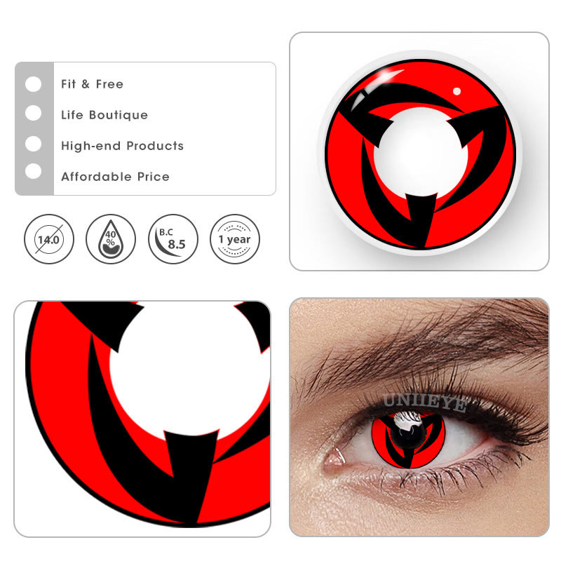 Uniieye Mangekyo Cosplay Colored Contact Lenses-UNIIEYE