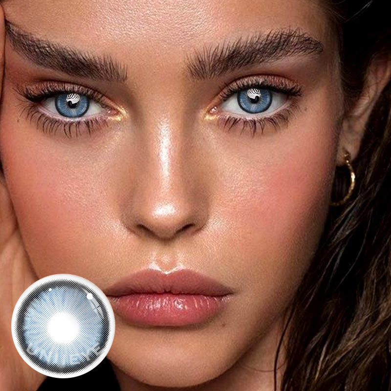 Uniieye Norko Blue Prescription Colored Contact Lenses