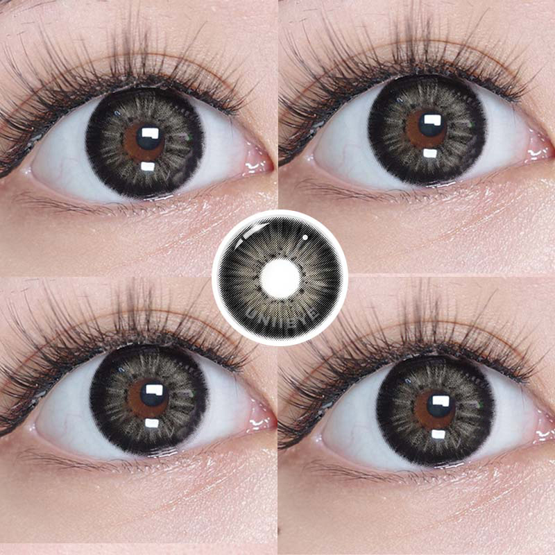 Uniieye New York III Black Prescription Colored Contact Lenses