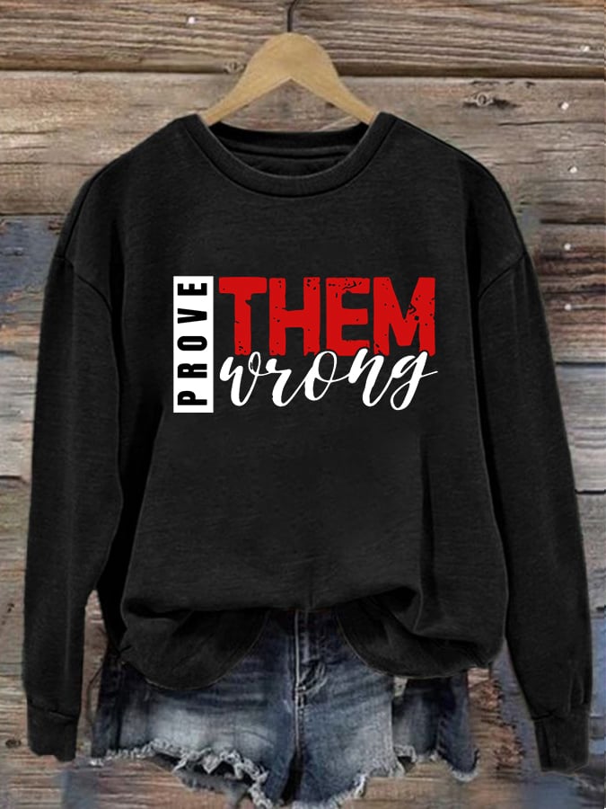 Women'S Casual Letter Print Long-Sleeved Sweatshirt-America250