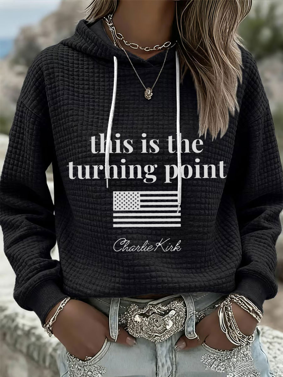 Women's Patriotic Waffle Hoodie-America250