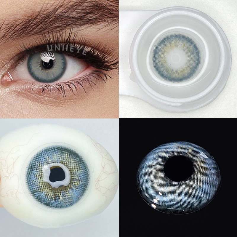 Uniieye Aegean Sea II Grey Prescription Men Colored Contact Lenses