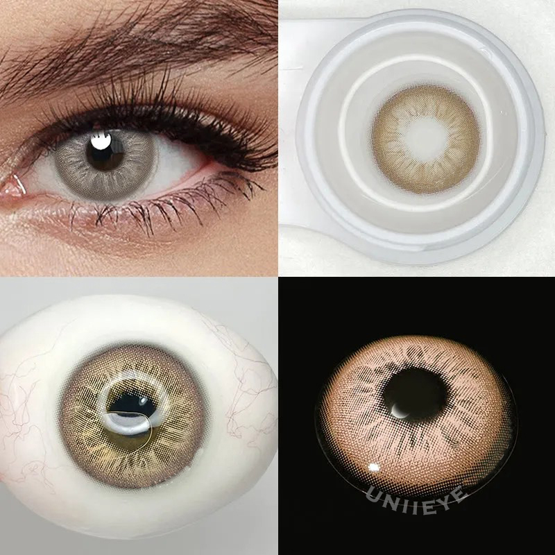 Uniieye Unspoken Mirage Brown Prescription Colored Contact Lenses