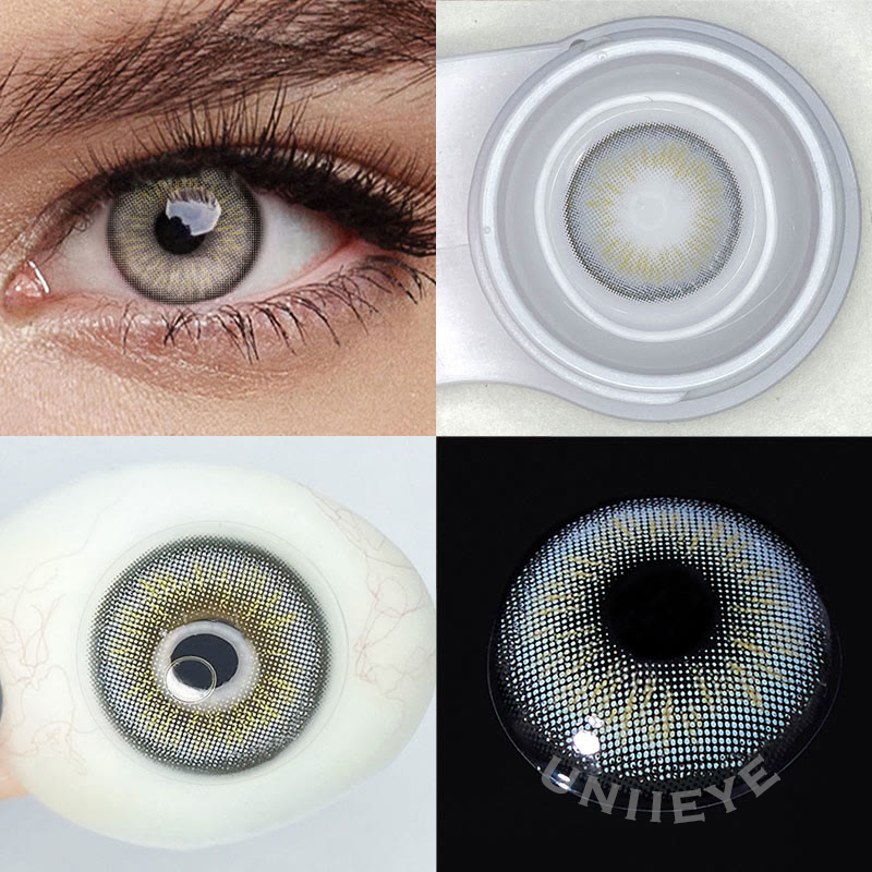 Uniieye Nowhere S7 Grey Prescription Colored Contact Lenses