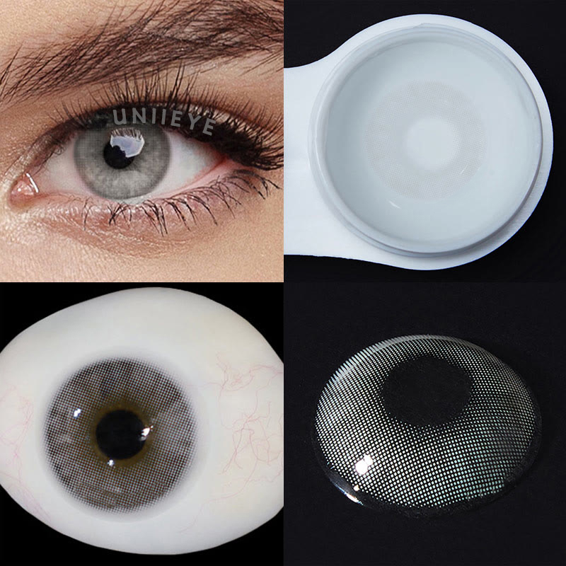 Uniieye Aurora Grey Prescription Men Colored Contact Lenses