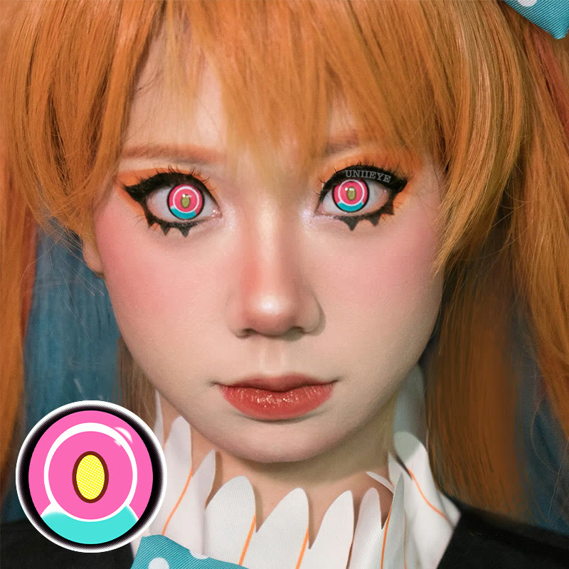 Uniieye Blind Titan Pink Cosplay Colored Contact Lenses-UNIIEYE