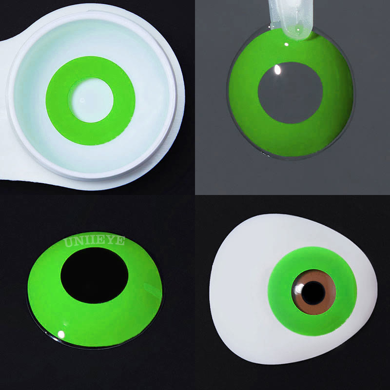 Uniieye Light Green Block Cosplay Colored Contact Lenses-UNIIEYE