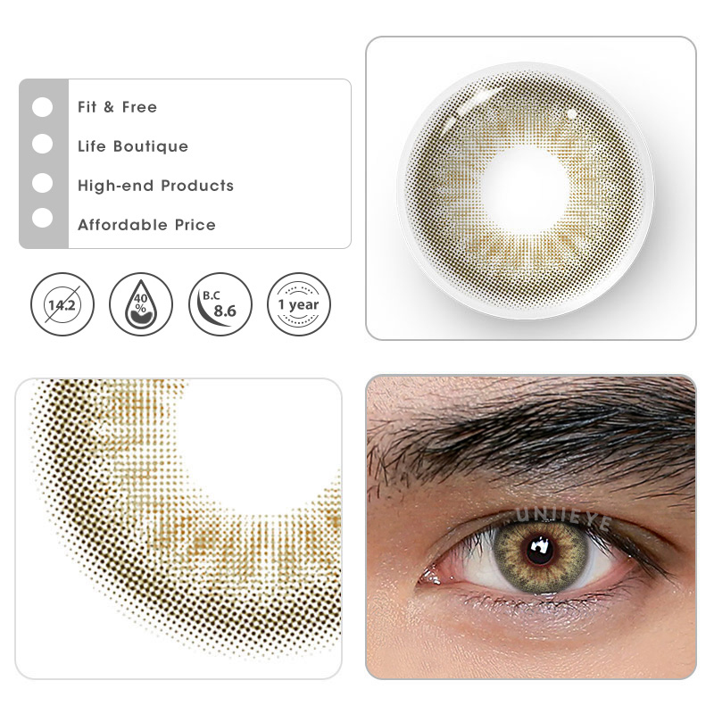 Uniieye DNA II Brown Prescription Men Colored Contact Lenses