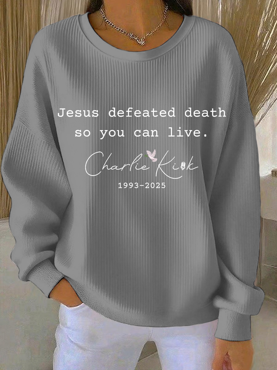Women's Jesus Defeated Death So You Can Live R.I.P C.K Sweatshirt-America250