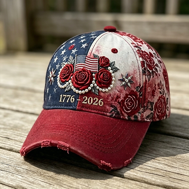 USA 250th Anniversary Print Casual Hat-America250
