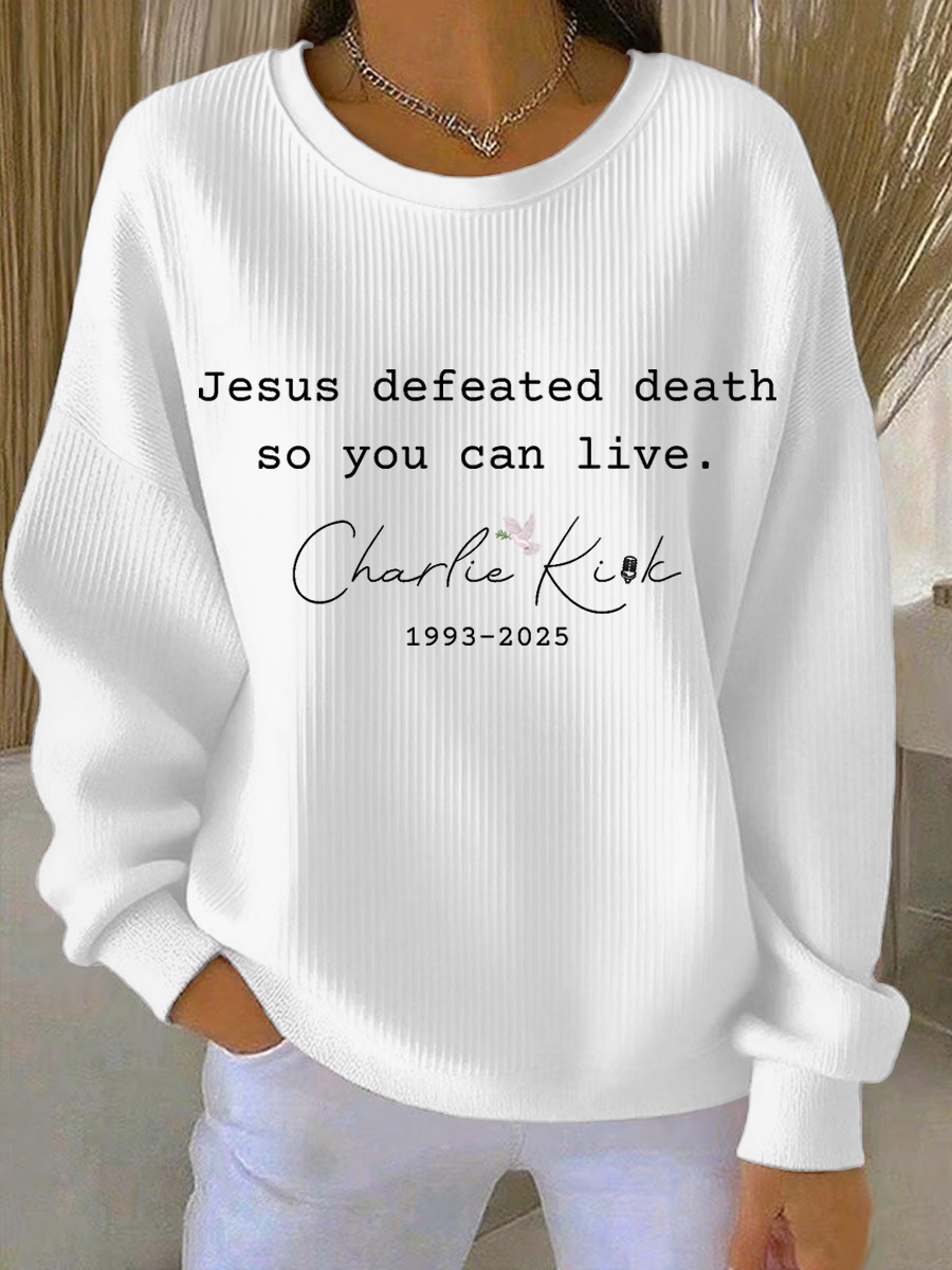 Women's Jesus Defeated Death So You Can Live R.I.P C.K Sweatshirt-America250