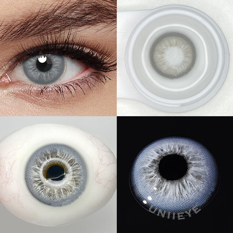 Uniieye Unspoken Mirage Grey Prescription Colored Contact Lenses