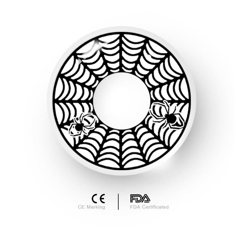 Uniieye Spider Web White Cosplay Colored Contact Lenses-UNIIEYE