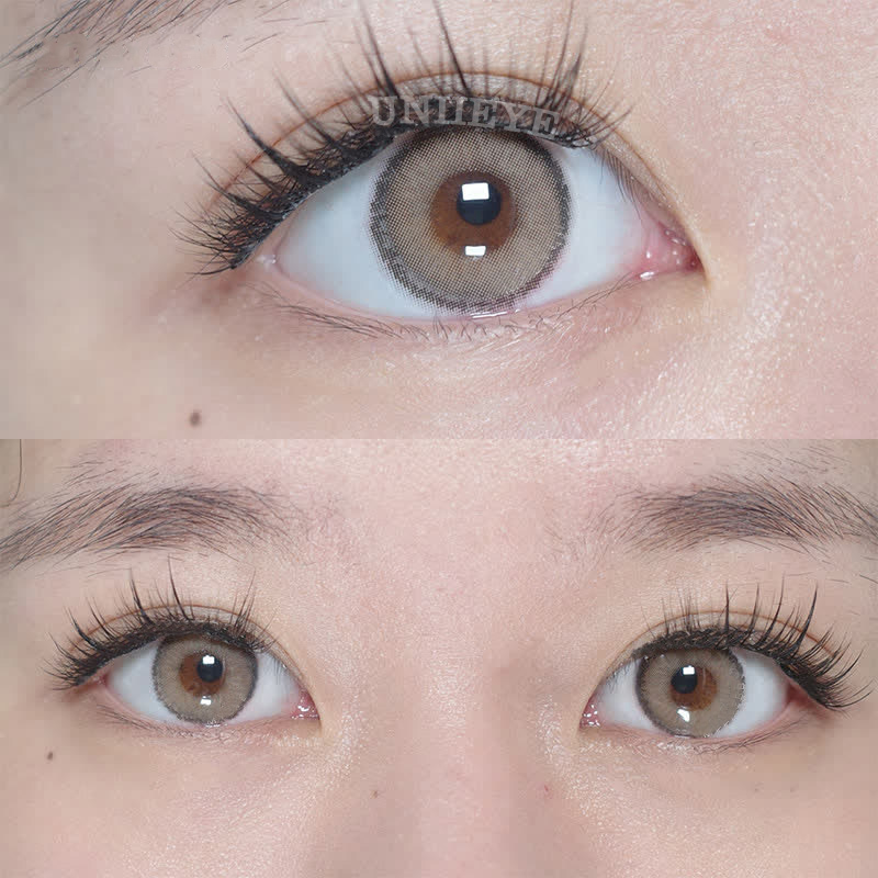 Uniieye Fox's Eye Brown Prescription Colored Contact Lenses-UNIIEYE