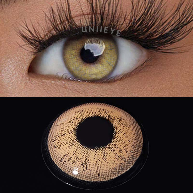 Uniieye Russian Girl Brown Prescription Men Colored Contact Lenses