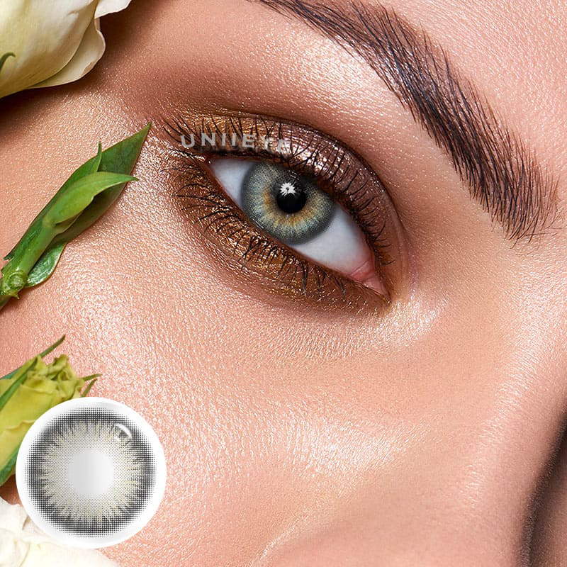 Uniieye Y2K Boho Grey Prescription Colored Contact Lenses