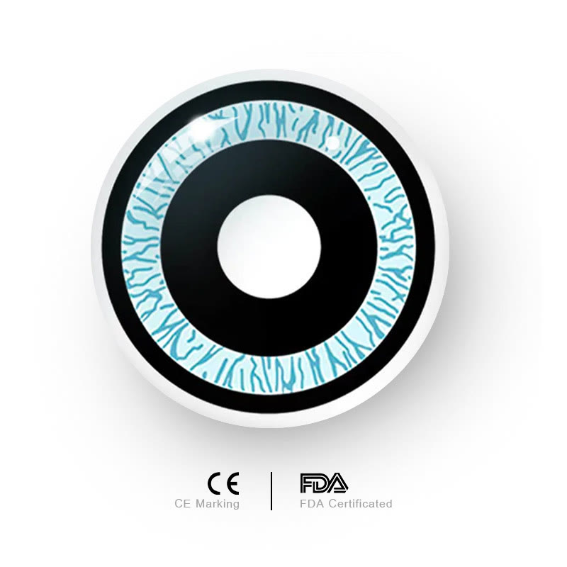 Uniieye Nebulos Blue Cosplay Colored Contact Lenses-UNIIEYE