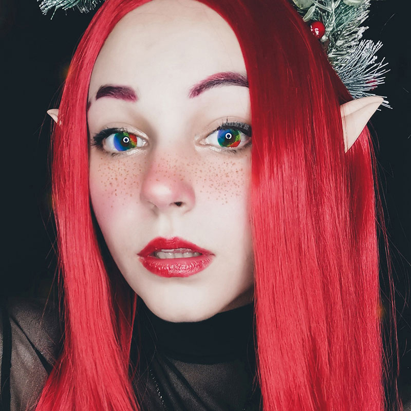 Uniieye Pride Day Multi Rainbow Prescription Cosplay Colored Contact Lenses-UNIIEYE